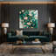 "Abstract Florals 95", art mural sur toile beige-181334644