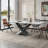 Xander  - Rectangular Glossy Sintered Stone Extendable Dining Table