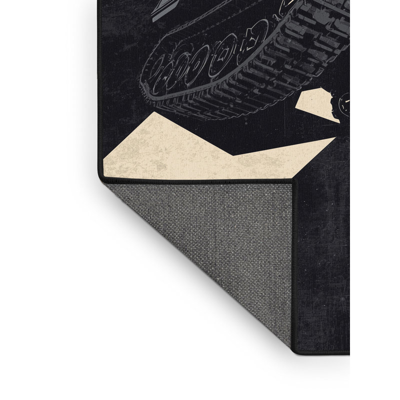 Tapis industriel doux et moelleux gris Edingworth, 3x5