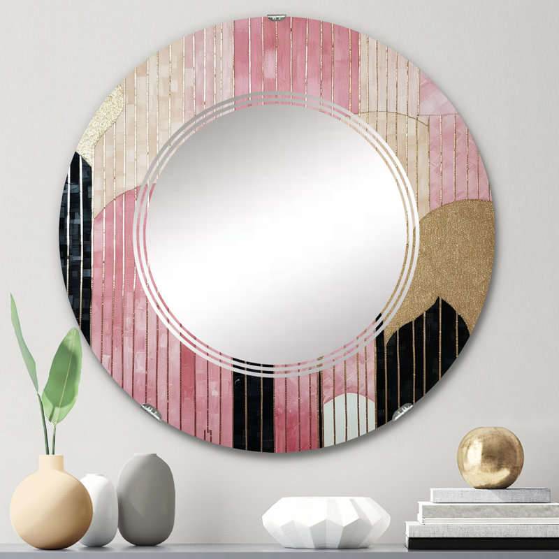 Hermidale - Miroir mural moderne rond, 24 po x 24 po