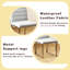 Paquet de 2 chaises en polyuréthane gris avec dossier ergonomique et mousse haute densité