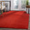 Tapis de couleur unie en laine / coton tissé à la main Ewen