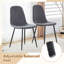 Table de salle à manger 7 pièces 42 po avec 7 tablettes et 6 chaises avec pieds en métal noir-933769188-933769187