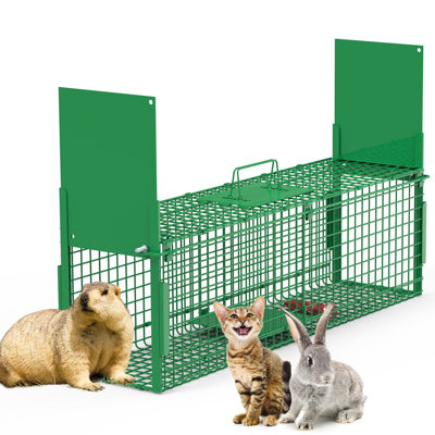 38.4x11.8x15.7in 2 Door Live Animal Cage Trap
