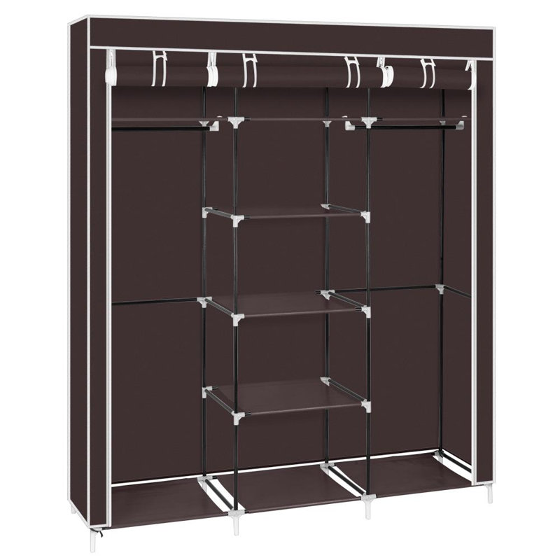 Penderie portative l 59,06" Raimondo, Brun