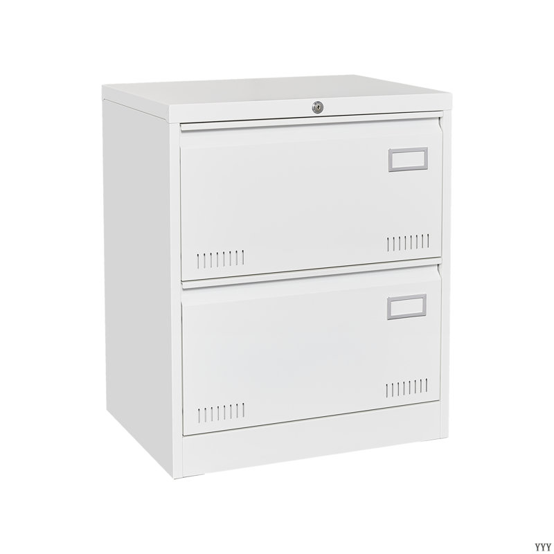 2 Drawer Metal Lateral File Cabinet With Lock,Office Vertical Files Cabinet For Home Office/Legal/Letter/A4,Locking Metal File Cabinet,Assembly Required
