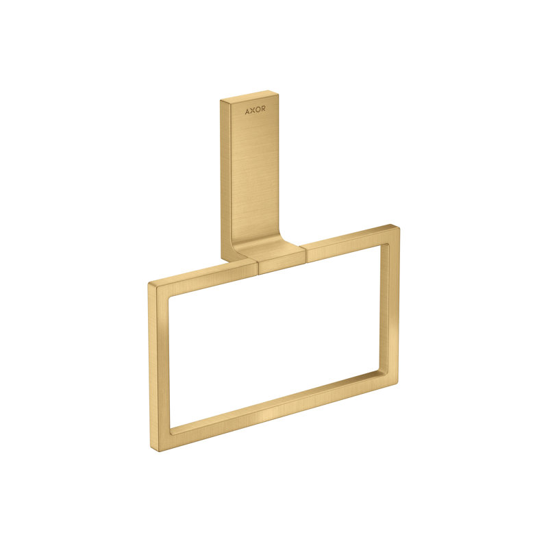 Universal Rectangular Towel Ring, Brushed Gold