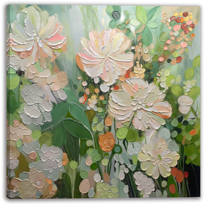 Art mural sur toile Serene Garden Blooms