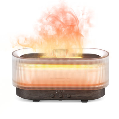 300ml Essential Oil Diffuser Aromatherapy Diffuser Cold Mist Simulation Flame Lamp Effect Air Humidifier