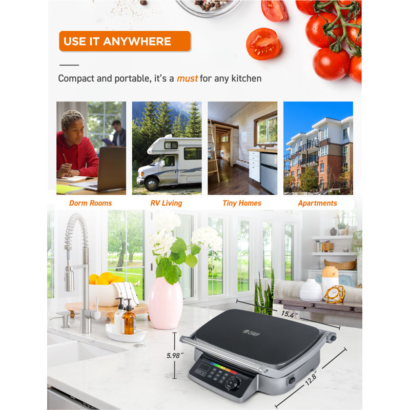 CHK Series Commercial Chef 9-In-1 Contact Grill