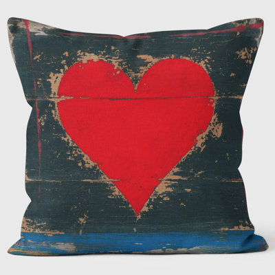 Hearts Playing Cards - Martin Wiscombe - Retro Art Print Cushion