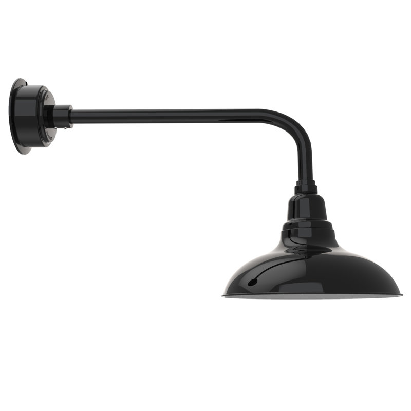 Luminaire de grange d’extérieur à del Idella, Noir, H 16 po x l 12 po x P 40 po