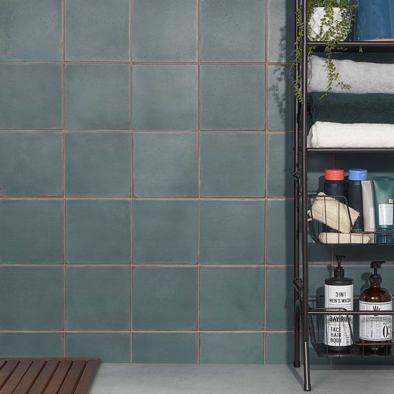 Los Lunas 8x8 Matte Porcelain Tile, Blue
