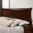 Wooden Bed With Sleigh Headboard In Dark Cherry-874405410