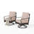 Swivel Patio Chair With Cushions(Set Of 2)