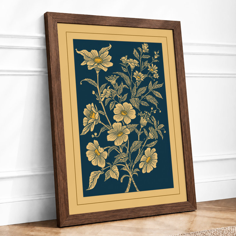 Golden Study Botanical - Print, Walnut, A1 - 84.1 x 59.4 cm
