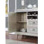 Buffet contemporain 1 pièce avec 2 tiroirs de rangement et carrelage miroir