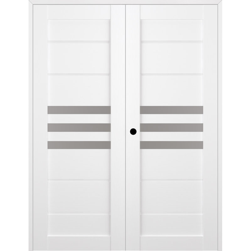 Porte française Dome, Blanc noble, Droite, 71,75 po x 79,37 po