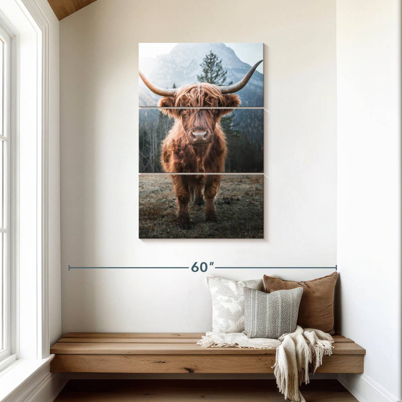 Bramom Dolomites Highland Cow, H 45 po x l 28 po
