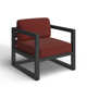 Smith Powder Coated Aluminum Outdoor Lounge Chair with Cushions
