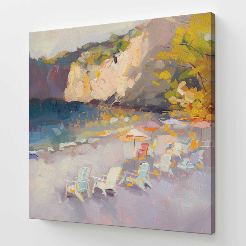 Nocturne Sunset Soiree v2, Large Canvas Print, 48" H x 48" W