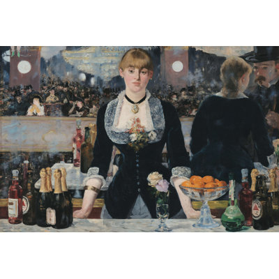 " A Bar at the Folies-Bergere " by Edouard Manet Watercolor Painting