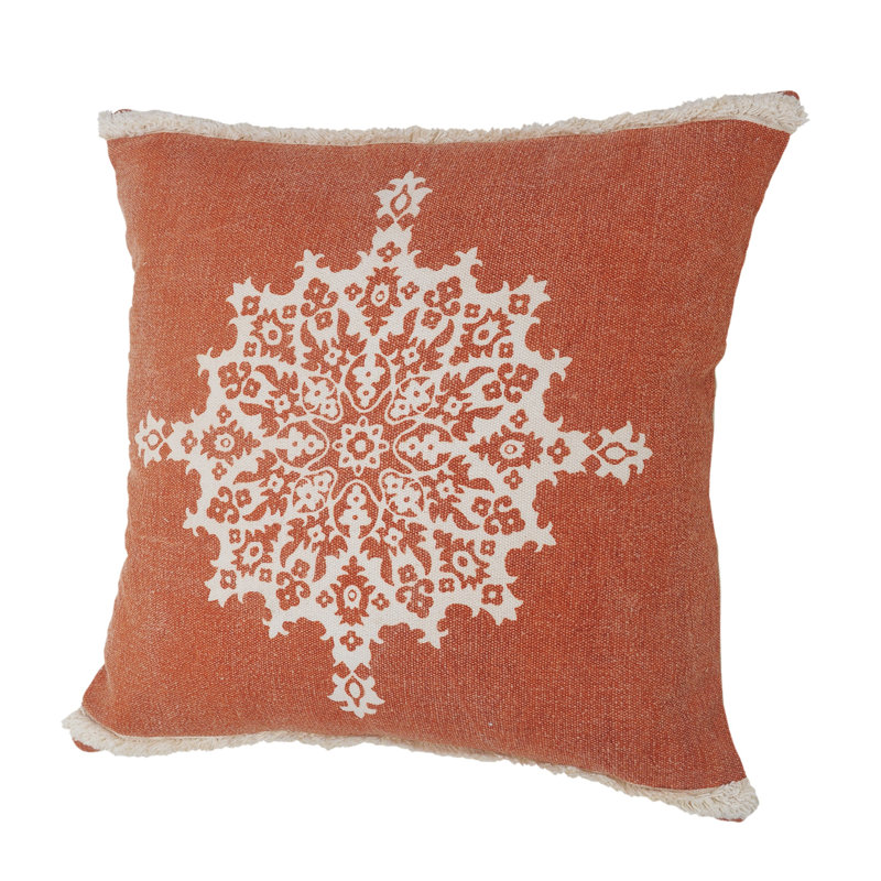 Cotton Reversible Throw Pillow