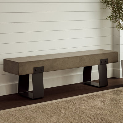 Kareen 62" Concrete Outdoor Bench