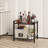 Industrial Bookcase, Metal Small Bookcase, Rustic Etagere Book Shelf Storage Organizer for Living Room-54095420-64943083