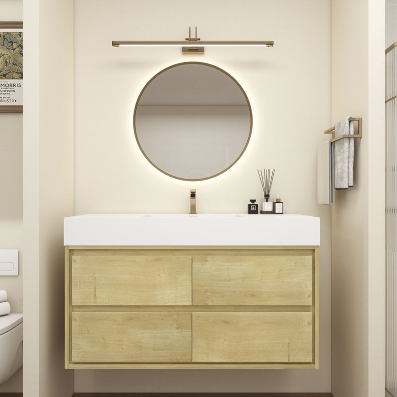 Victoria 48''Bathroom Vanity Base, Light Oak