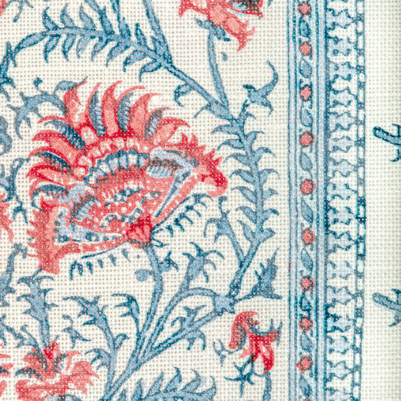 Indiennes Stripe Fabric, Berry