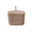 Hand-Woven Seagrass Wall Basket with Loop and Cotton Lining
