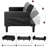 Twin 68" Wide Tufted Back Convertible Sofa