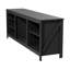 Latitude Run 178 cm W Black Electric Fireplace with 5120 BTU-1058744081