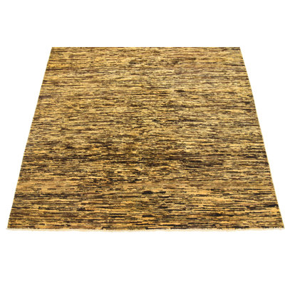 Tapis intérieur en laine 5 pi 2 po x 6 pi 4 po one-of-kind à la main noué la new age Nash