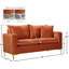 Shumpert 58" Velvet Square Arm Loveseat-816297959