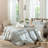 MooMee Striped Duvet Cover Set 100% Washed Cotton Linen Like Textured-115097797-118026350