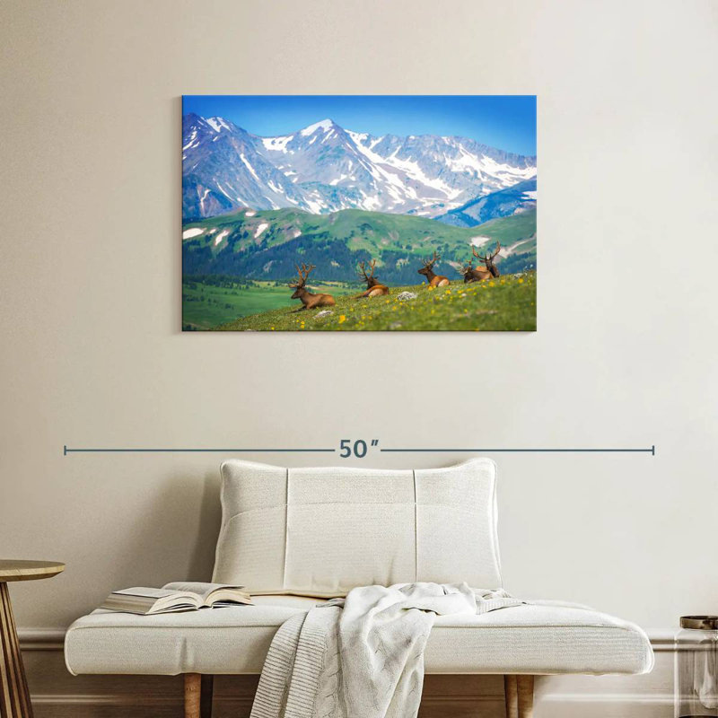 Brampt North American Elks, 24" H x 36" W