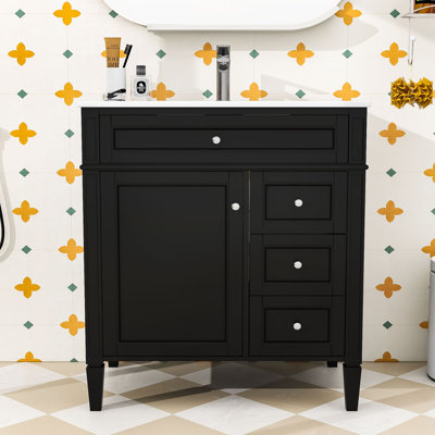 Armoire de salle de bain sophistiquée avec rangement et détails rétro