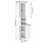 Freestanding Bathroom Cabinet with Adjustable Shelve