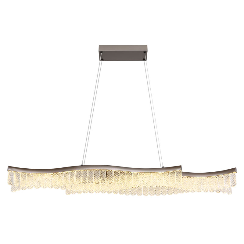 1 - Light Matte Black LED Geometric Pendant