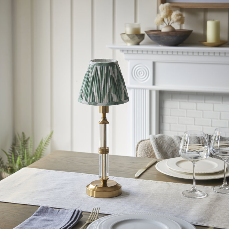 Morton Rechargeable Metal Table Lamp, Green