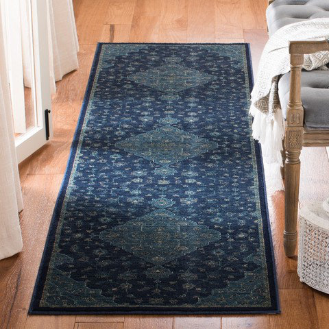 Purcellville Oriental Viscose Hand Woven Area Rug, Runner 66 x 244 cm