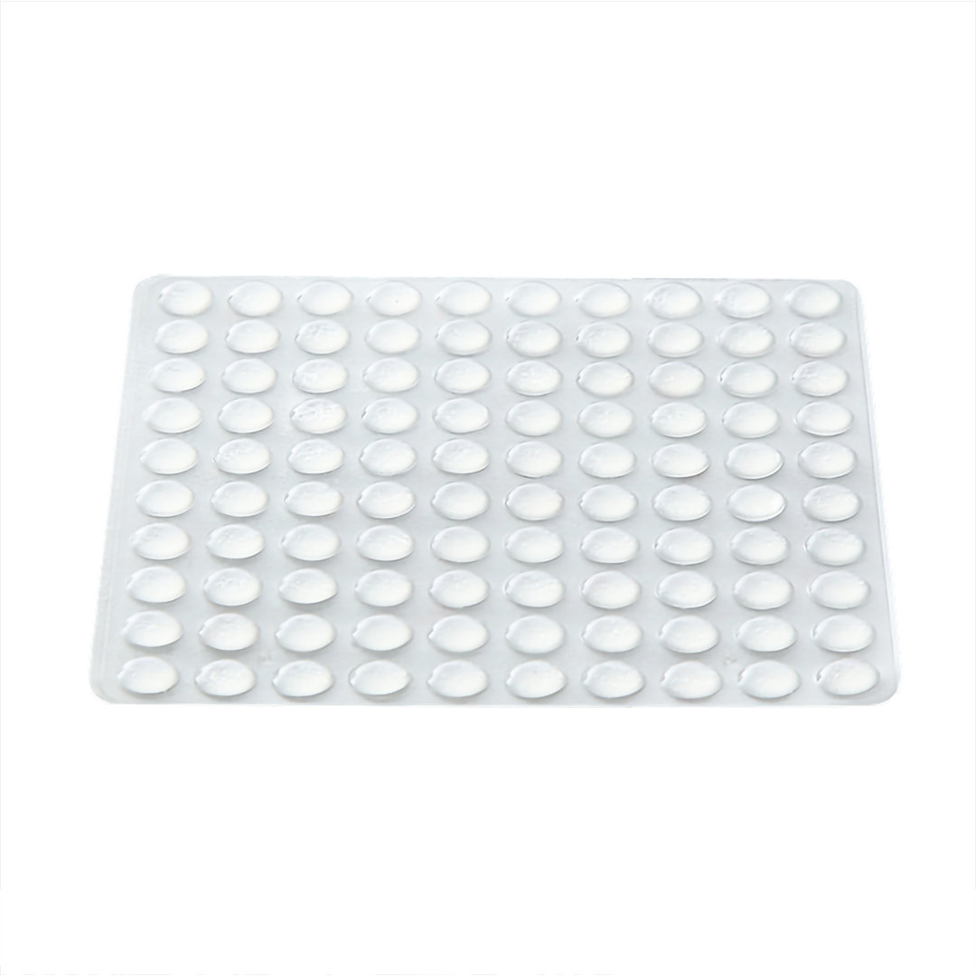 Clear Round Self-Adhesive Rubber Pad Silicon Bumpers Bumpon 3/8" Diameter 0.04" Tall for Home (Set of 100) FixtureDisplays