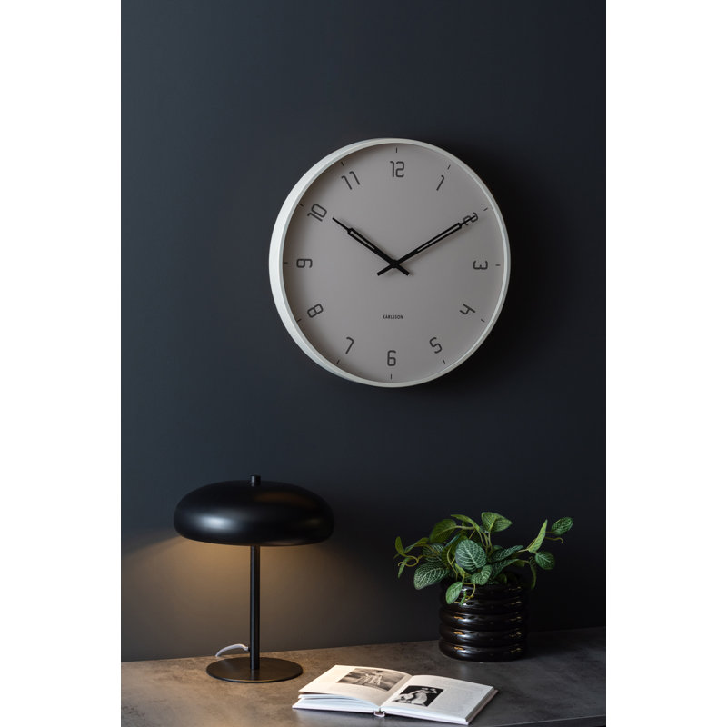 Wanduhr Stark Eisen Analogue Quartz Movement / Crystal Tabletop Clock, Warm grey