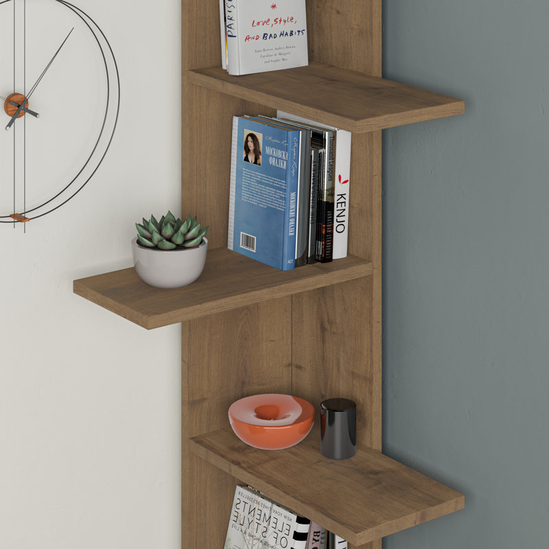 Saso Corner Bookcase 5-Tier Storage Unit, Hitit