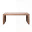 Table basse 47,2 "en bois massif sculpté - aspect fabriqué à la main avec panneaux latéraux ornés-848009810