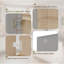 Armoire murale en bois massif gris Shaker avec portes à fermeture douce, tablettes réglables - rangement à double porte de 30 po pour la cuisine, la salle de bain, la buanderie, le garage (assemblage facile, l 30 po x P 12 po x H 42 po)