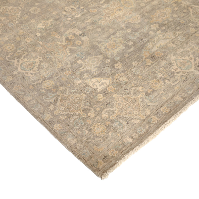Grey Traditional Silk Rug