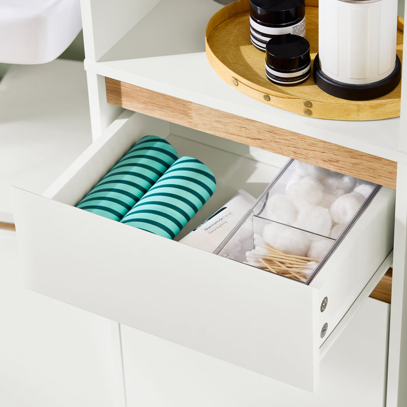 Shabbona Freestanding Bathroom Storage Furniture Set, White